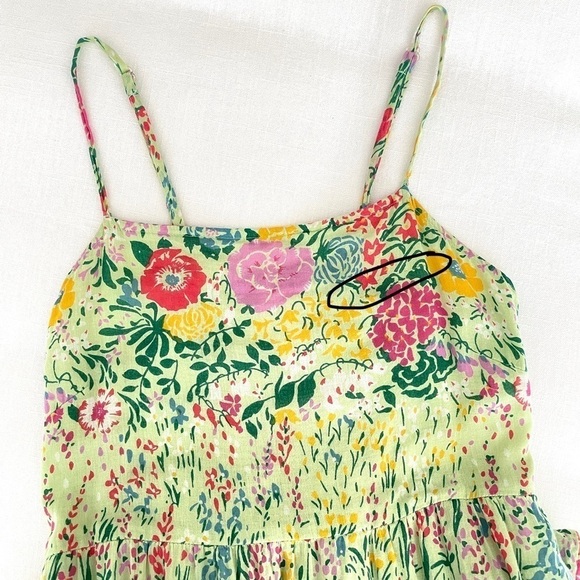 Banjanan Hazel Sleeveless Tiered Maxi Dress in Dawn Chorus Pistachio Green, XS - Picture 6 of 11